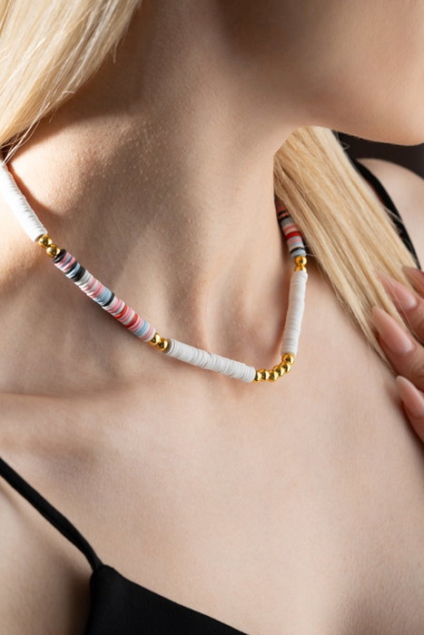 Heliophilia Silver Collar KL-0874 Multicolor con Colgante de Piedra de 0,4 cm Heliophilia Silver Collar KL-0874 Multicolor con Colgante de Piedra de 0,4 cm